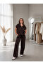 Modal Fabric Parachute Fabric Detailed Relax Zippered Vest Stylish Top and Bottom Set - 4