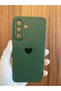 Samsung Galaxy A57 Heart Printed Velvet Inside Silicone Phone Case (Khaki) - 7