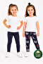 Girls' Tights 2-Pack 100% Cotton Flexible Comfortable Daily Tights Polka Dot Cat Pattern Navy Blue Children's Tights