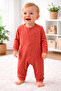 Isis Unisex Baby Star Patterned Long Sleeve Jumpsuit with Snap Fasteners - 2