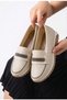 Babetty 5424 Beige Orthopedic Lightweight Comfortable Stone Detailed Casual Women's Shoes