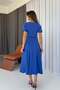 Steel Interlock Fabric Hidden Zipper Dress - Indigo - 4