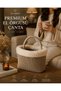 Premium Hand Knitted Women's Bag with Fur Detail, Handmade Shoulder Bag, Beige Designer Bag - 3
