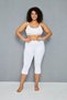 4 Pieces of Cotton Plus Size Combed Cotton Leggings, Knee-Length Leggings, Soft Leggings, Capri Leggings - 5