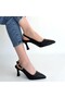 Women's Heeled Shoes Black Skin Classic Stylish Hies - 4
