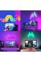 أضواء LED مثلثية الشكل لغرف الألعاب، أضواء جدارية RGB، أضواء ليلية LED محيطية بتقنية WiFi 5V USB. - 6