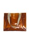 R&M Promotional Waterproof Transparent Pvc Women's Beach and Shoulder Bag - Caramel (Gilded Handle) - 2