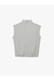 Aerobin Fabric Draped Collar Sleeveless Blouse - 5