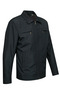 Men's Large Size Polo Collar Lined Seasonal Navy Blue Coat - A00001 - 4