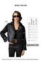 White Leila Double-Breasted Buttoned Short Trench Coat Women's Genuine Leather Jacket - 6