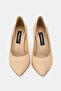Women's Nude Genuine Leather 35-40 Size Heel Stiletto Shoes - 4