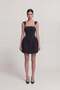 Eyelet Strap Detailed Mini Sandra Dress Black