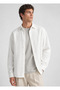 White Color Lyocell Flowy Shirt
