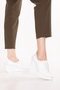 Genuine Leather Wedge Heeled Comfortable Summer Shoes Ars.202 White - 4
