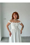 Hellenistic Long White Dress with Princess Corset Detail - 2