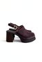 Brown Suede Closed Toe Women's Heeled Sandals P9335 - 3