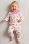 Baby Girl Seasonal Set Patterned Collar with Scalloped Edge Long Sleeve Cotton