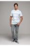 Regular Fit Round Neck Striped Men's Blue Short Sleeve T-Shirt - 3