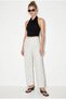 Women's White Black Polka Dot High Waist Balloon Denim Trousers 993 60286259 - 4