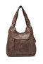 Brown Women's Daily Medium Shoulder Bag Soft Design Multi-Pocket - 3