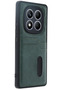 Ilkeshop New Redmi Note 14 Pro 5g Case Sara Leather Case with Business Card Holder - (214541) Dark Green - 2