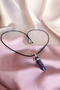 Ametist Necklace Natural Stone Necklace Amethyst Stone Leather Cord Necklace - 3