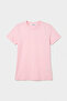 Women's Light Pink S6-98 Crew Neck 100% Organic Cotton Stretch Fabric T-Shirt - 2