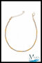 Double Color Dorika Cut Stone Anklet |   Minimal Chain Design |   Adjustable Foot Brace - 2