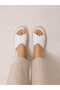 WHITE GENUINE LEATHER WOMEN SLIPPERS - 3
