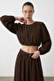 26Yblz01821 Women's Balloon Detailed Blouse