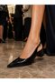 Women's Patent Leather Banded New Season Short Heeled Shoes - 5