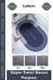 # Non-Slip Base Quick Drying Microfiber 38X58 cm Stylish Modern Super Absorbent Bath Mat - 3