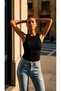 Women's Premium Textured Ribbed Halter Neck Cotton Tank Top - 3