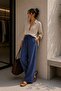 100% Cotton Muslin Fabric Wide Leg Women's Trousers My3535 - 4