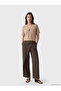 Nevavm Regular Fit Double-Breasted Women's Trousers with a Difference in Length