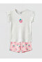 Lcw Kids White Lemon Printed Girls' Set - 2