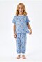 Girls' Pajama Set 100% Cotton Flamingo Patterned Summer Short Sleeve - 3