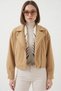 Women's Wide Collar Asymmetrical Zipper Detailed Cotton Biscuit Jacket - 2