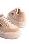 Prag Lace-Up Orthopedic Sole Patterned Women's Sneaker Sports Shoes Ctt - Skin - 5