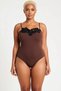 Women's Plus Size Swimsuit Strapless Detachable Thin Straps Sleeveless Floral Accessory Knitted Aesthetic - 4