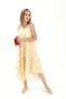 Jumpsuit with Adjustable Straps and Linen Pattern - Yellow