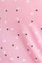 Women's Standard Fit Regular Cut Thin Straps Wide Collar Printed Pink Nightgown - 5