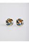 Elegant Earrings with Green Knot Figure - 2