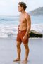 Men's Swim Shorts Quick Dry Short Length Lace up Elastic Waist Zipper Pocket Swimming Pool Shorts - 4