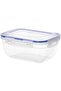 BPA-Free Square Plastic Microwave Safe Food Storage Container with Blue Lid