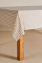 Grain 100% Cotton Tablecloth Cream-Anthracite Border Detailed 140X200 cm 2594