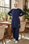 Arma Detailed Double Suit 1730 - Navy Blue - 5