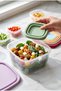 7-Piece Interlocking Colorful Storage Container Set & Modular Square Food Organizer - 4