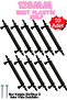 10 Pieces (Hard Plastic) Polais 128 mm Black Furniture Kitchen Drawer Cabinet Door Cupboard Handle Handle Handles