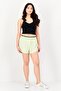 Women Dri Fit 2 In 1 Running Shorts, Light Green - 4